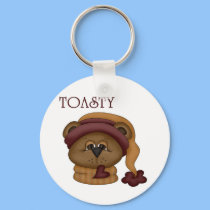 Toasty Bear with scarf keychains