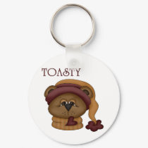 Toasty Bear with scarf keychains