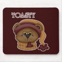Toasty Bear with scarf mousepads