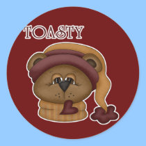 Toasty Bear with scarf stickers