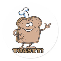 Toasty happy bread toast stickers