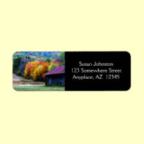 Tobacco Barn Autumn Foliage Address Label labels