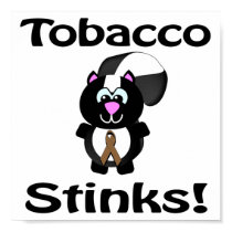 Tobacco Stinks Skunk Awareness Design posters by animals4acause Tobacco Stinks Skunk Awareness Design posters