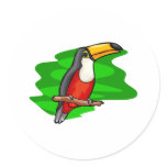 Tobias Toucan Round Stickers
