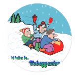 Tobogganing stickers