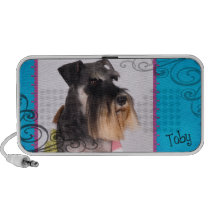 Toby the Miniture Schnauzer Portable Speaker speakers