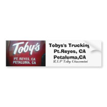 tobys trucking, Tobys's Trucking Pt.Reyes, CA P... bumper stickers