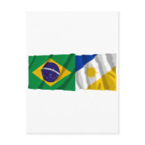 Tocantins & Brazil Waving Flags postcards