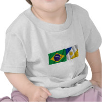 Tocantins & Brazil Waving Flags T-shirts