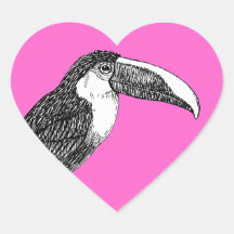 Toco Toucan B&W Sticker