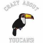 Toco Toucan Embroidery Embroidered Hooded Sweatshirts