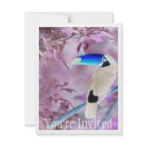 TOCO TOUCAN PHOTO COLOR NEGATIVE PERSONALIZED INVITATIONS