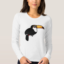 Birdorable Toco Toucan Women's American Apparel Fine Jersey Long Sleeve T-Shirt