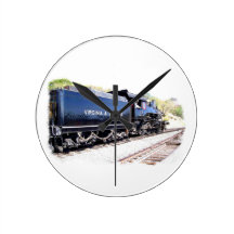 Toda la locomotora de vapor reloj de pared