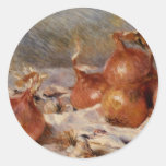 Todavía de Renoir la vida con las cebollas (1881) Etiqueta
