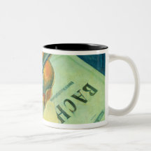 Todavía vida con un violín, 1921 tazas de café