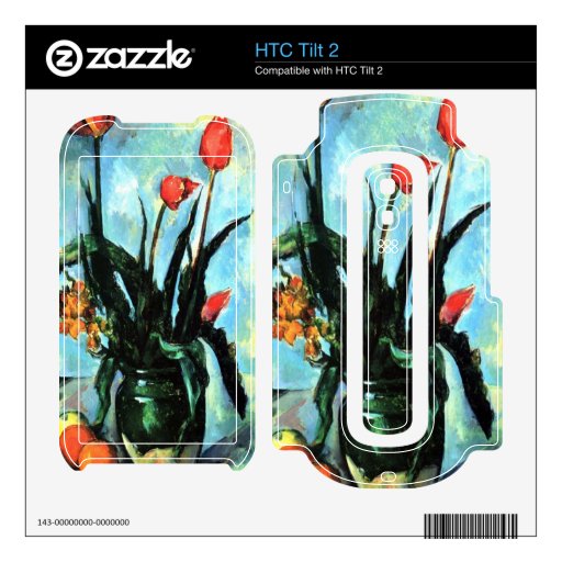 Todavía vida, florero con los tulipanes de Paul Ce Calcomanías Para El HTC Tilt 2