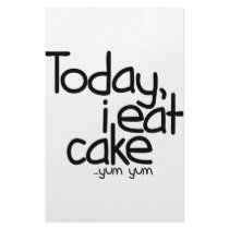 Today i eat cake (Birthday) Personalized Stationery
