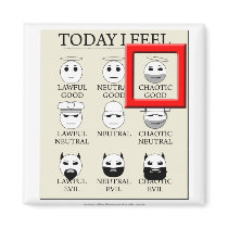Today I Feel Chaotic Good magnets by thefrozenduck Today I Feel Chaotic Good magnets