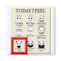 Today I Feel Lawful Evil magnets by thefrozenduck Today I Feel Lawful Evil magnets