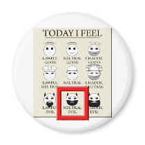 Today I Feel Neutral Evil magnets