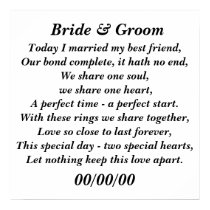 Today I married my best friend customize it! posters by MyElegantWedding Today I married my best friend customize it! posters