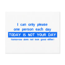 Today is a bad day for you post card
