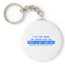 Today Is Not Your Day - Bad Day Funny Humor Comedy Keychains