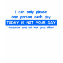 Today Is Not Your Day - Bad Day Funny Humor Comedy t-shirts