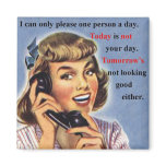 Today is not your day retro image mug refrigerator magnets