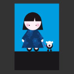 Today's Best! Cute girl and her little dog posters