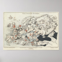 Today's Europe', 1887 Print