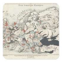 Today's Europe', 1887 Square Stickers