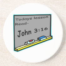 Todays lesson read John 3 16 Christian coasters