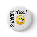 Today's Mood Emoticon Bright Smile Button