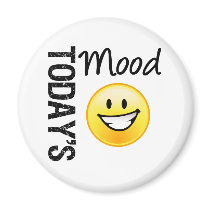 Today's Mood Emoticon Bright Smile Refrigerator Magnet