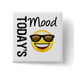 Today's Mood Emoticon Cool with Shades Pin