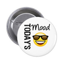 Today's Mood Emoticon Cool with Shades Pins