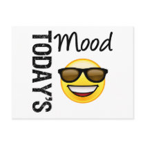 Today's Mood Emoticon Cool with Shades postcards