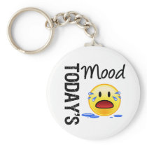 Today's Mood Emoticon Crying Key Chains