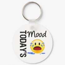 Today's Mood Emoticon Crying keychains