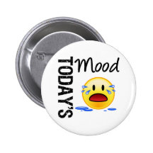 Today's Mood Emoticon Crying Pins