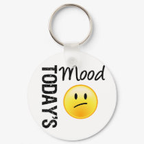 Today's Mood Emoticon Disappointed keychains