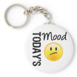 Today's Mood Emoticon Disappointed keychains