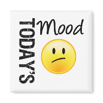 Today's Mood Emoticon Disappointed Fridge Magnet