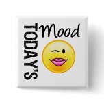 Today's Mood Emoticon Flirty Pin