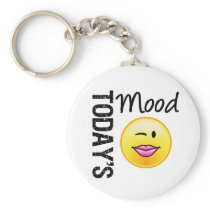 Today's Mood Emoticon Flirty Key Chain
