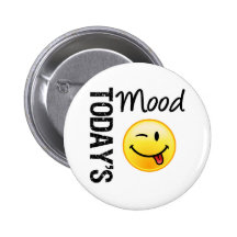 Today's Mood Emoticon Playful Buttons