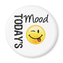 Today's Mood Emoticon Playful Fridge Magnet