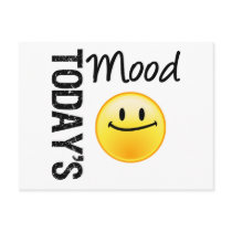 Today's Mood Emoticon Satisified postcards